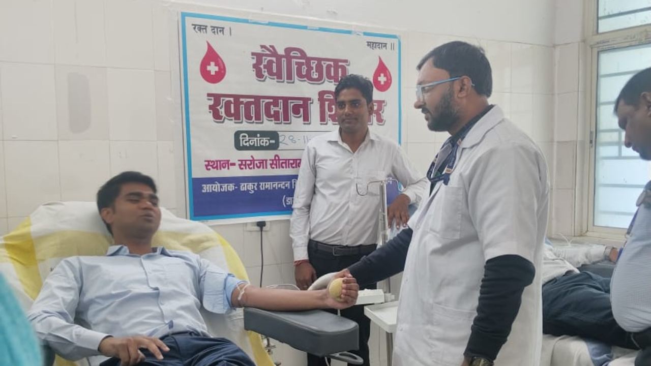 DM donated blood in the mass blood donation camp.