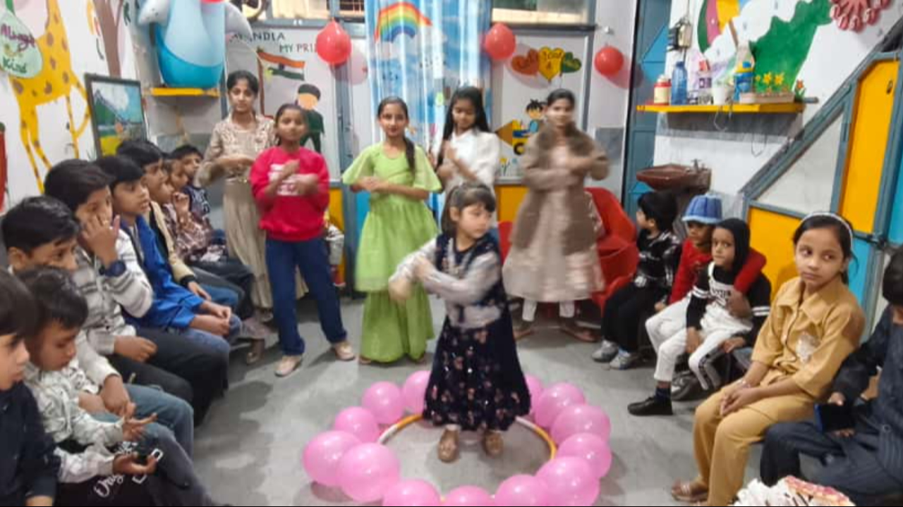 Children were made to remember the country's first Prime Minister, Pandit Jawaharlal Nehru.