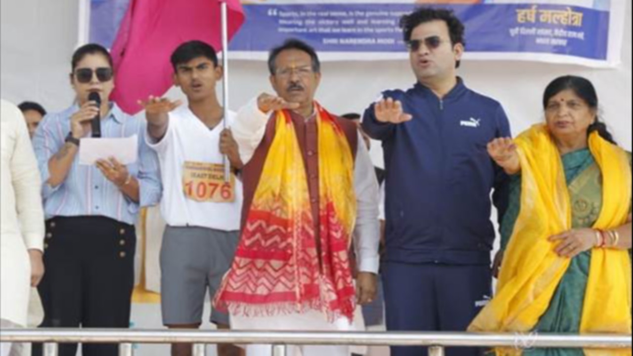 Harsh Malhotra inaugurated the Sansad Khel Mahotsav 2025 at the Sports Complex in East Vinod Nagar (East Delhi)