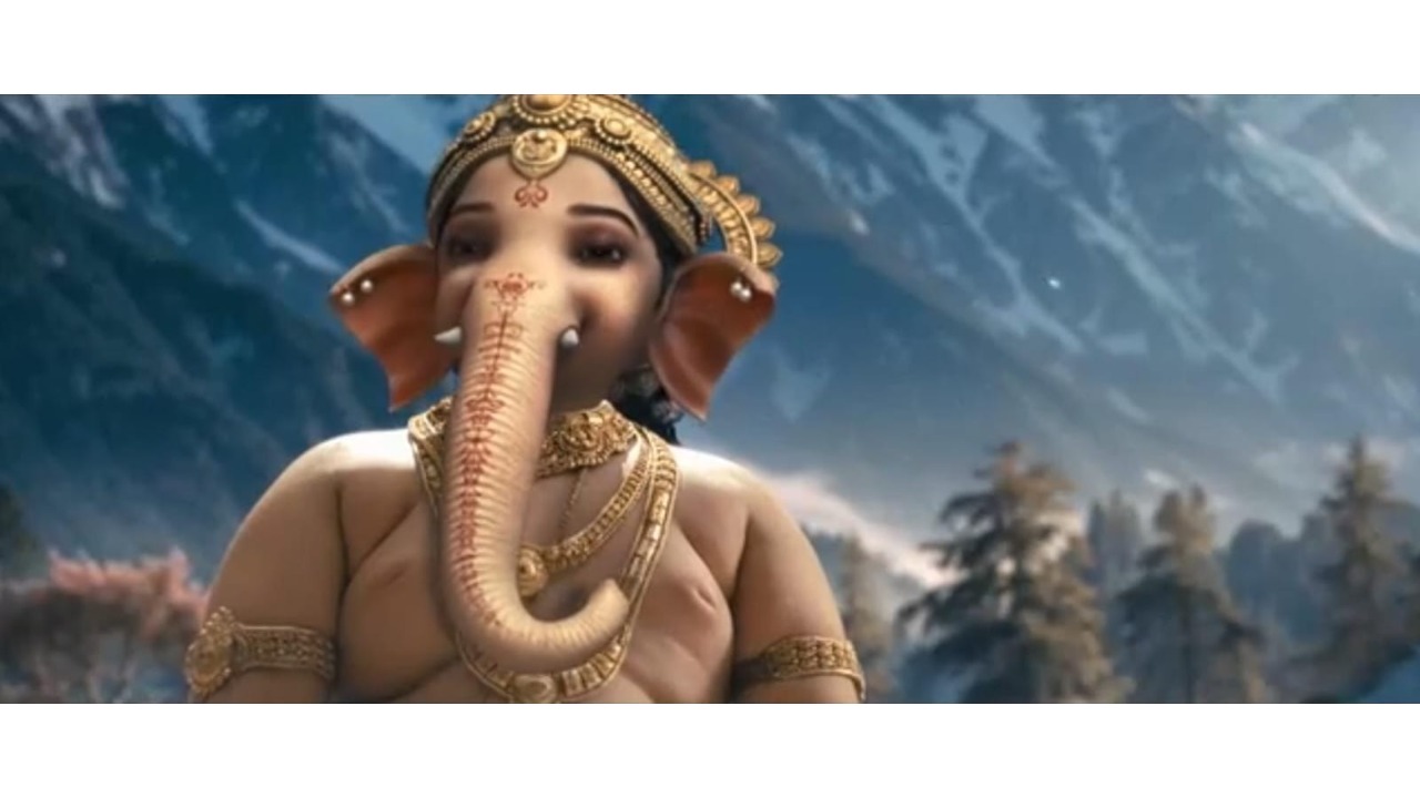 A divine lesson in forgiveness: Lord Ganesha paused mid-attack to teach Takshak the path of devotion.