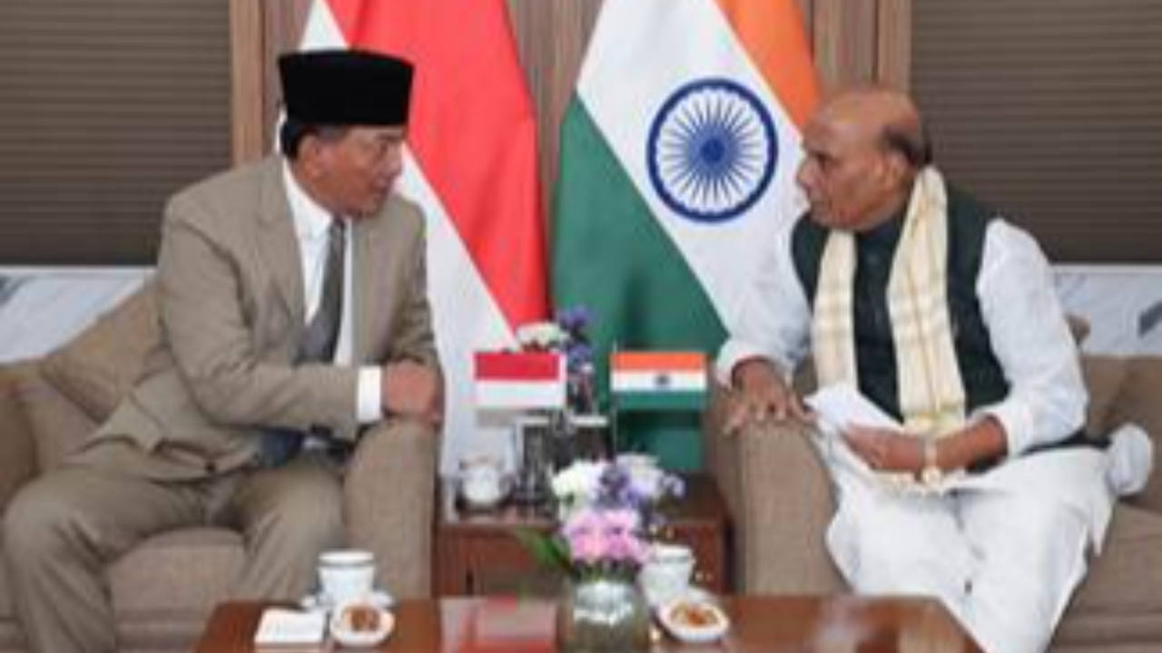 Rajnath Singh co-chairs the 3rd India-Indonesia Defence Ministerial Dialogue with Indonesian Defence Minister in New Delhi