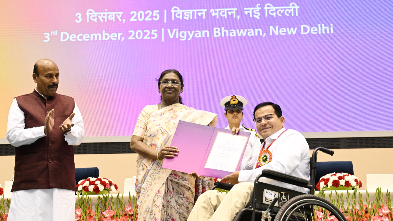 Draupadi Murmu presented the National Disability Empowerment Awards for the year 2025