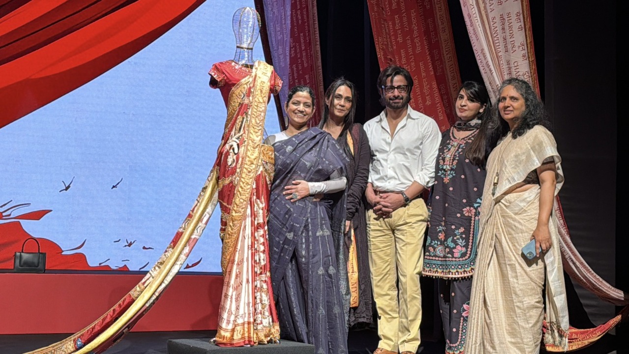 World's longest 'infinite sari' against marital rape