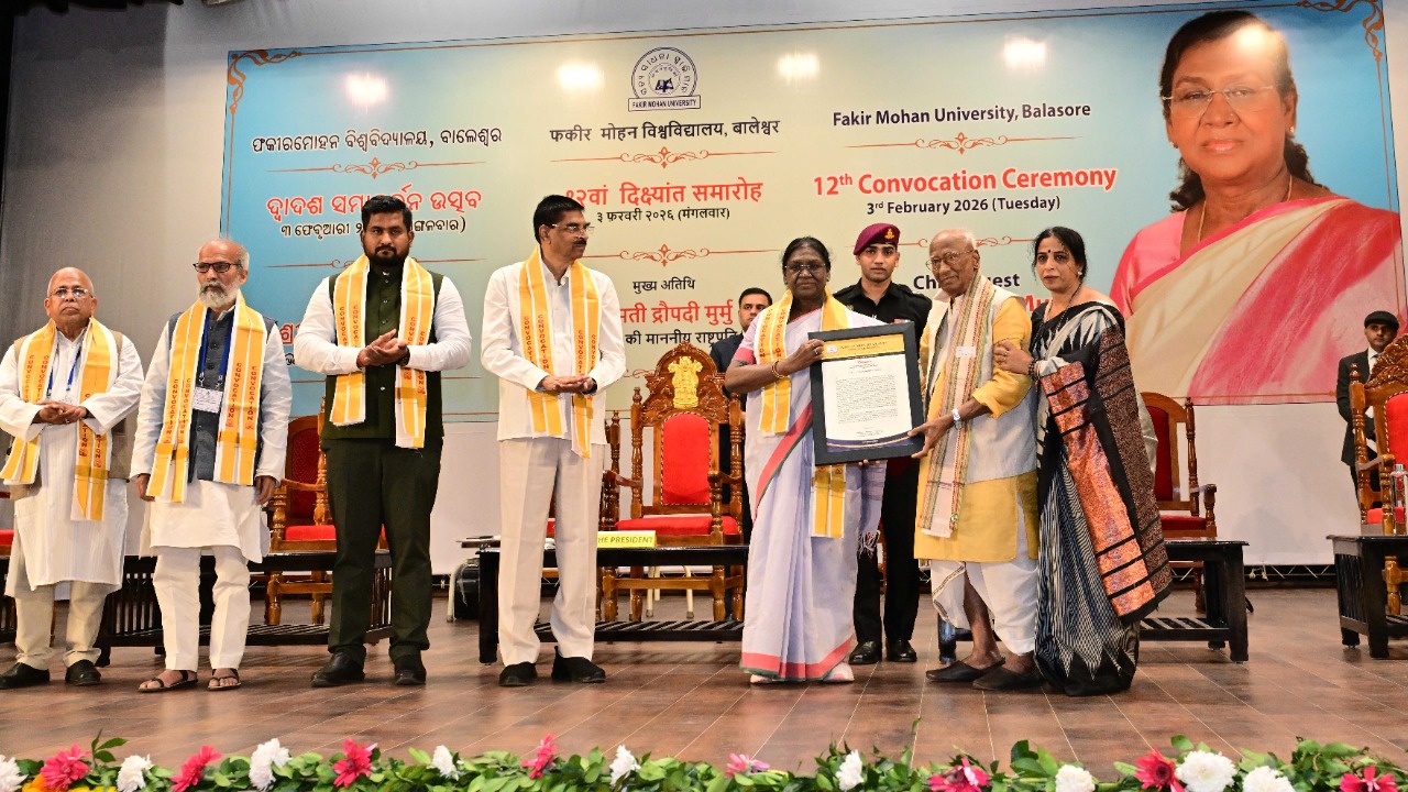 Draupadi Murmu attended the convocation ceremony of Fakir Mohan University