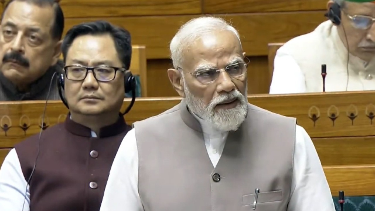 Narendra Modi addresses the Lok Sabha on the ongoing conflict in West Asia